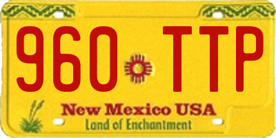 NM license plate 960TTP