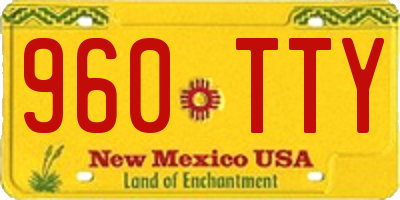NM license plate 960TTY