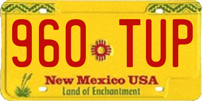 NM license plate 960TUP