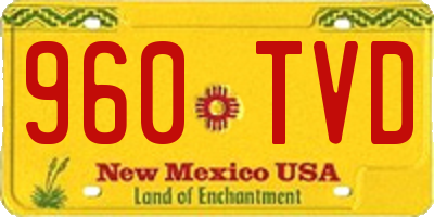 NM license plate 960TVD