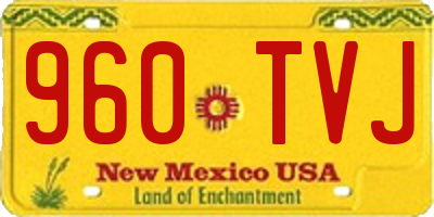 NM license plate 960TVJ