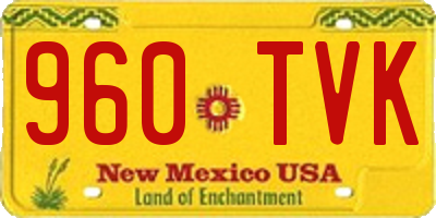 NM license plate 960TVK