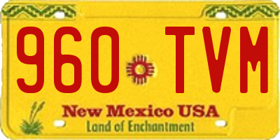 NM license plate 960TVM