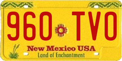 NM license plate 960TVO