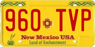 NM license plate 960TVP