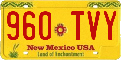 NM license plate 960TVY