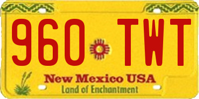 NM license plate 960TWT