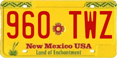 NM license plate 960TWZ
