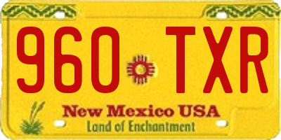 NM license plate 960TXR