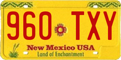 NM license plate 960TXY
