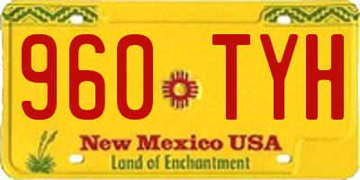 NM license plate 960TYH