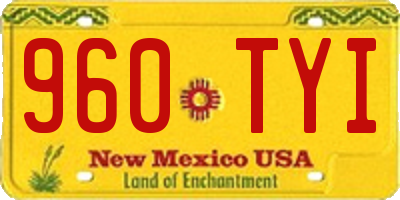 NM license plate 960TYI