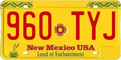 NM license plate 960TYJ