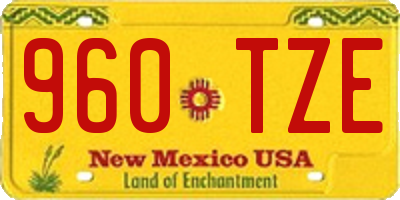 NM license plate 960TZE