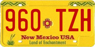 NM license plate 960TZH