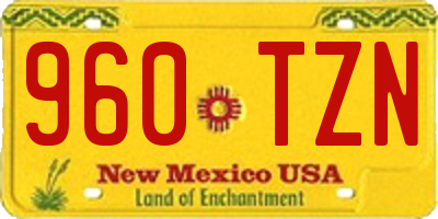 NM license plate 960TZN