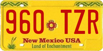 NM license plate 960TZR