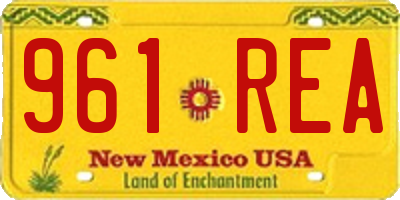 NM license plate 961REA