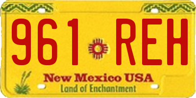 NM license plate 961REH