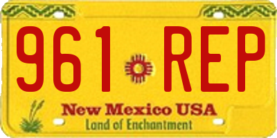 NM license plate 961REP