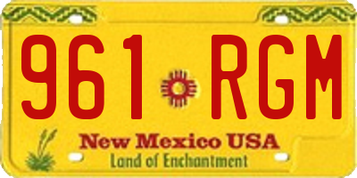 NM license plate 961RGM