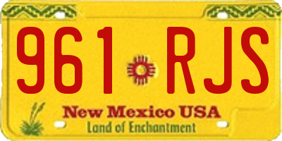 NM license plate 961RJS