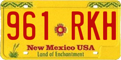 NM license plate 961RKH