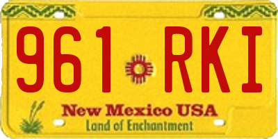 NM license plate 961RKI
