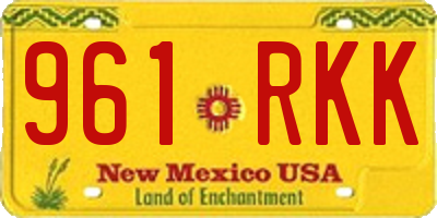 NM license plate 961RKK