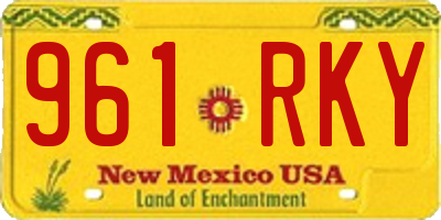 NM license plate 961RKY