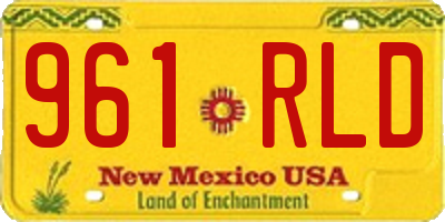 NM license plate 961RLD