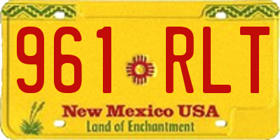 NM license plate 961RLT
