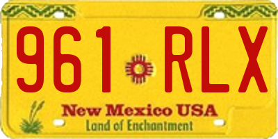 NM license plate 961RLX
