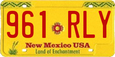 NM license plate 961RLY