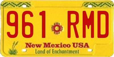 NM license plate 961RMD