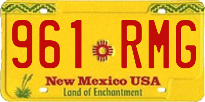 NM license plate 961RMG