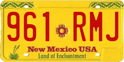 NM license plate 961RMJ