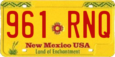 NM license plate 961RNQ
