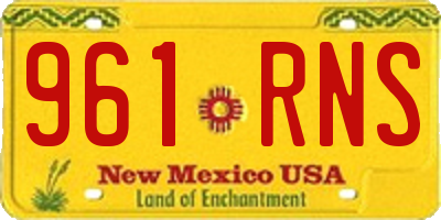NM license plate 961RNS