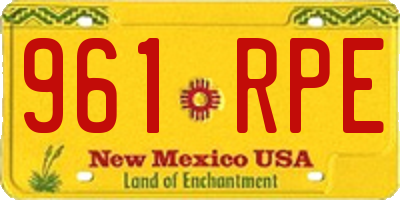NM license plate 961RPE