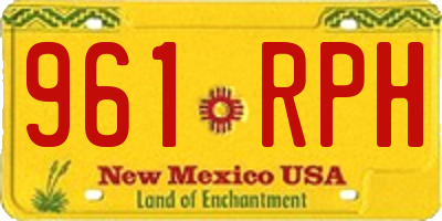 NM license plate 961RPH
