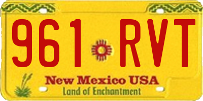 NM license plate 961RVT