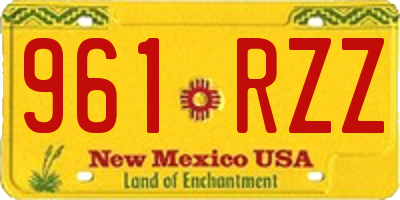 NM license plate 961RZZ