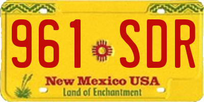 NM license plate 961SDR
