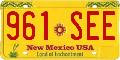 NM license plate 961SEE