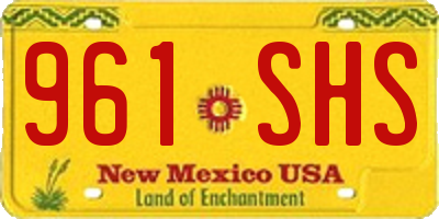 NM license plate 961SHS