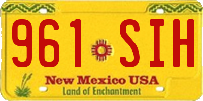 NM license plate 961SIH