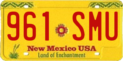 NM license plate 961SMU