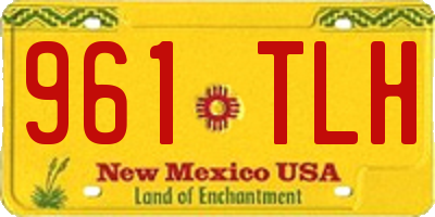 NM license plate 961TLH