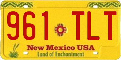 NM license plate 961TLT